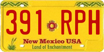 NM license plate 391RPH