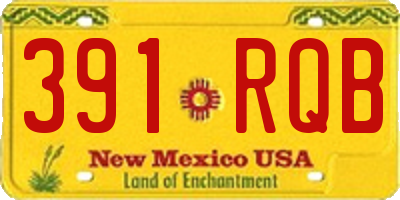 NM license plate 391RQB