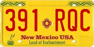 NM license plate 391RQC