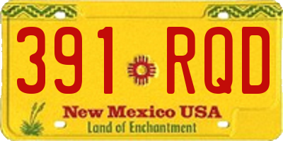 NM license plate 391RQD