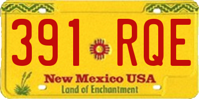 NM license plate 391RQE