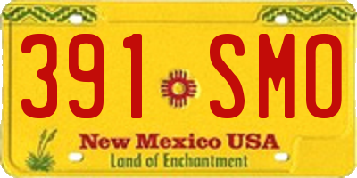 NM license plate 391SMO