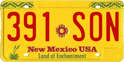 NM license plate 391SON