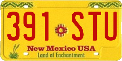 NM license plate 391STU