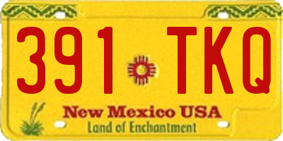NM license plate 391TKQ