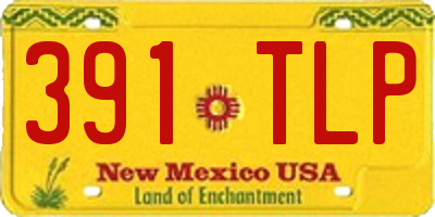 NM license plate 391TLP