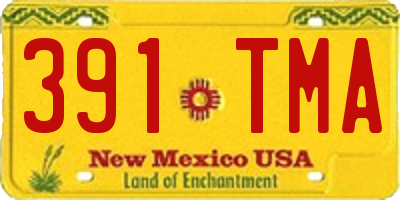 NM license plate 391TMA