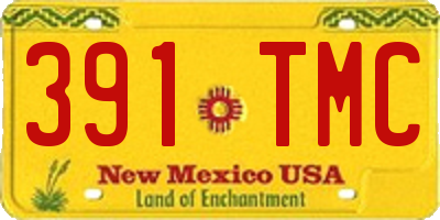NM license plate 391TMC