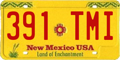 NM license plate 391TMI
