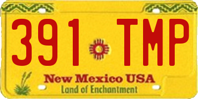 NM license plate 391TMP