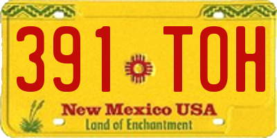 NM license plate 391TOH
