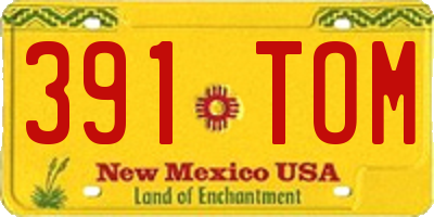 NM license plate 391TOM