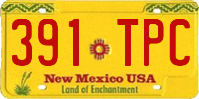 NM license plate 391TPC