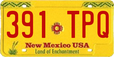 NM license plate 391TPQ