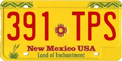 NM license plate 391TPS