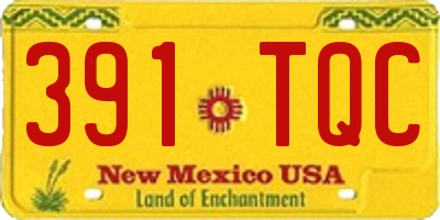 NM license plate 391TQC