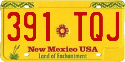 NM license plate 391TQJ