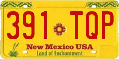 NM license plate 391TQP