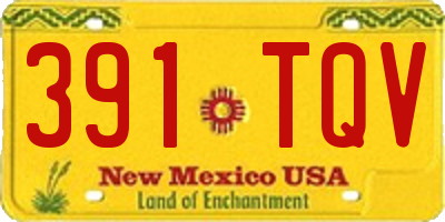 NM license plate 391TQV