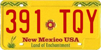 NM license plate 391TQY