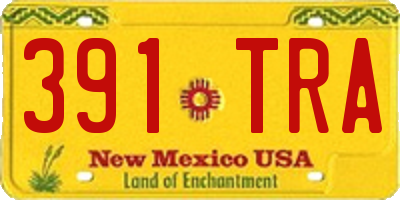 NM license plate 391TRA