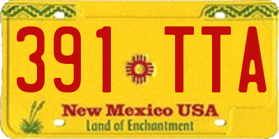 NM license plate 391TTA
