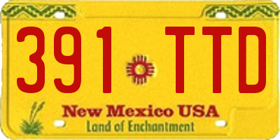 NM license plate 391TTD