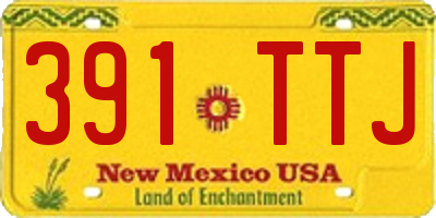 NM license plate 391TTJ