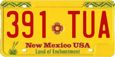 NM license plate 391TUA