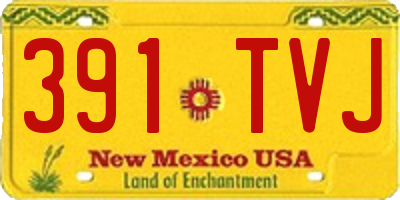 NM license plate 391TVJ