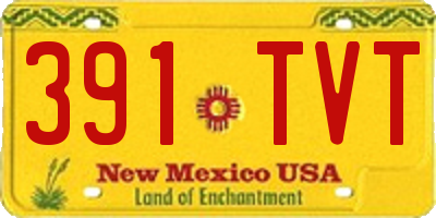 NM license plate 391TVT