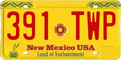NM license plate 391TWP