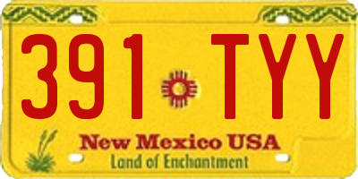 NM license plate 391TYY
