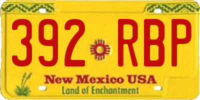 NM license plate 392RBP