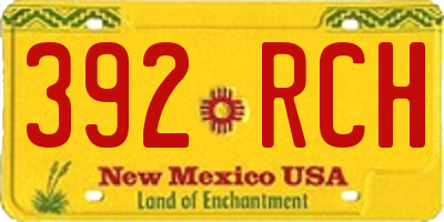 NM license plate 392RCH