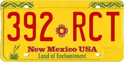 NM license plate 392RCT