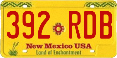 NM license plate 392RDB
