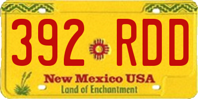 NM license plate 392RDD