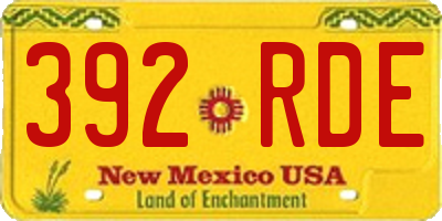 NM license plate 392RDE