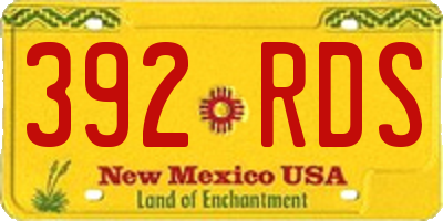 NM license plate 392RDS