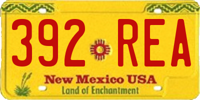 NM license plate 392REA