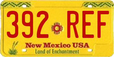 NM license plate 392REF