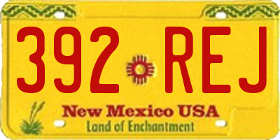 NM license plate 392REJ