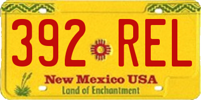 NM license plate 392REL