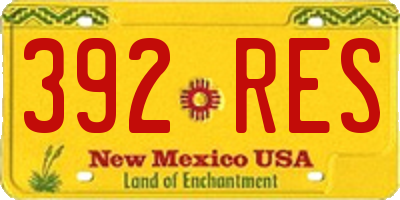 NM license plate 392RES