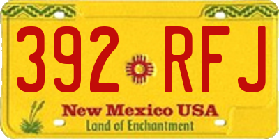 NM license plate 392RFJ