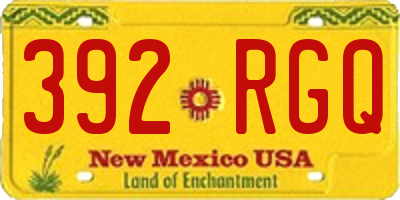 NM license plate 392RGQ