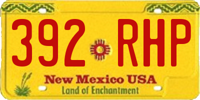 NM license plate 392RHP