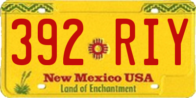 NM license plate 392RIY