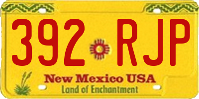 NM license plate 392RJP
